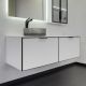  Тумба-умывальник для ванной Comforty Онега-140 белый матовый с белой столешницей с раковиной Comforty 21004	