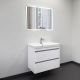 Тумба-умывальник Comforty подвесная Валдай-80П2 белая матовая с раковиной Comforty 4480
