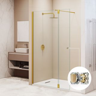 Душевая перегородка RGW WA-054Gb (WA-010Gb + Z-072Gb) 351005433-16 130 см брашированное золото