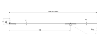 Шторка на ванну Ravak Briliant BVS2-100 L 7ULA0A00Z1 Transparent профиль хром левый