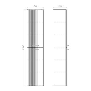 Шкаф-колонна для ванной комнаты Comforty Ангара-35 дуб темно-коричневый