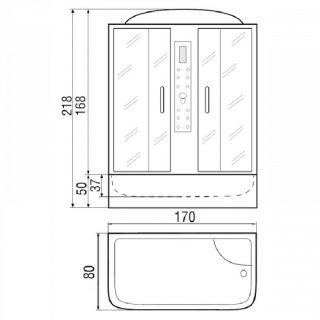 Душевая кабина RIVER NARA 170/80/50 МТ
