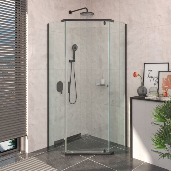 Душевой уголок Berges Solo T Black 100x100см чёрный матовый 061110