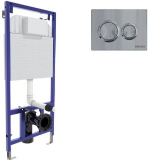 Инсталляция для унитаза Berges Novum 040263 с кнопкой O3 хром глянец