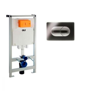 Инсталляция OLI 80 (0500/1150/0120), пнев. + Панель слива SALINA, хром глянец, OLI