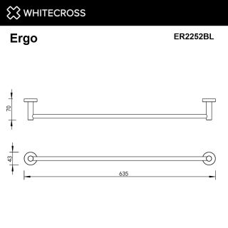 Полотенцедержатель WHITECROSS Ergo ER2252GM 60 см оружейная сталь