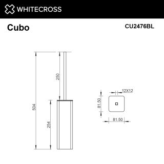 Ёршик напольный WHITECROSS Cubo CU2476BL чёрный матовый