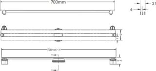 Душевой лоток Berges Wasserhaus Super Slim 090053 70 Матовый хром
