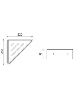 Полка WHITECROSS Ergo ER2282BL черный