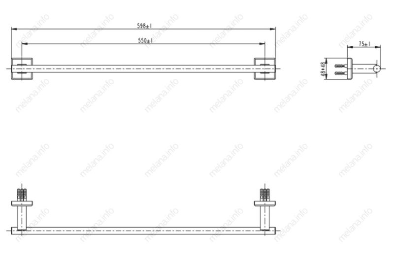 Полотенцедержатель Melana MLN-862001 сатин