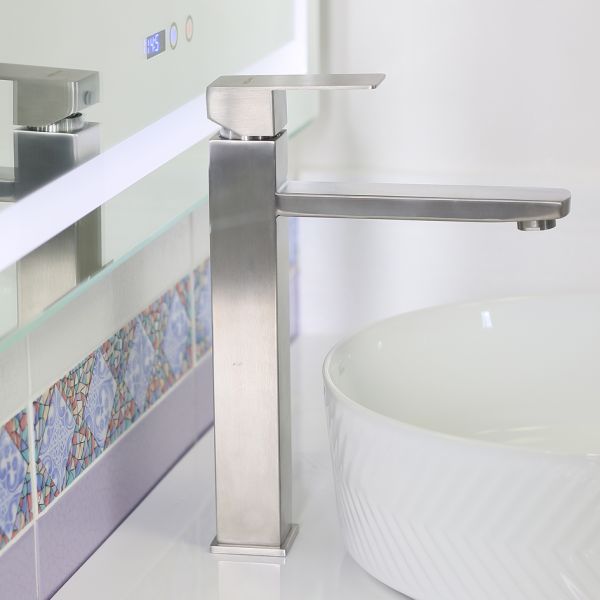 Смеситель для раковины Melana Cubo MELANA-610202 сатин