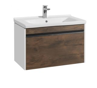 Тумба под раковину Акватон Капри 80см таксония тёмная 1A230201KPDB0