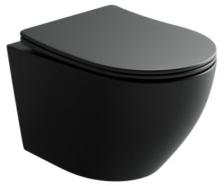 Подвесной унитаз Ceramica Nova Uno Rimless CN11001MB чёрный матовый