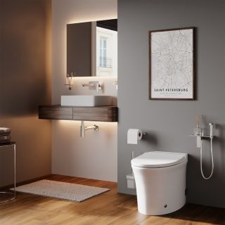 Приставной унитаз IDDIS Pulse PULIDSEi26 с функцией импульсного смыва белый