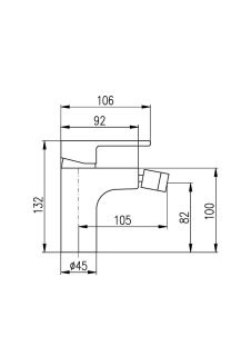 Смеситель для биде Rav Slezak Vltava VT445.5KCMAT черный