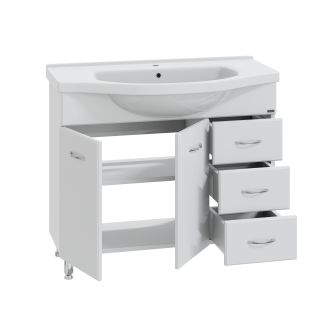 Напольная тумба под раковину Санта Эльбрус 201107 100 см белый