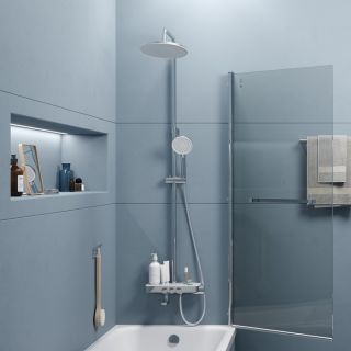 Душевая система с тропическим душем IDDIS Shelfy SHESBBTi06 хром