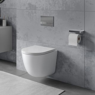 Комплект 3в1 100121431 инсталляция Lemark Peneda с кнопкой смыва Bit хром глянец унитаз подвесной безободковый Glazer торнадо белый глянец