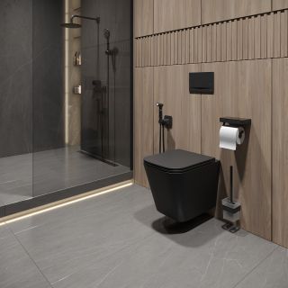 Комплект 3в1 100802234 инсталляция Lemark Peneda с кнопкой смыва Bit чёрный матовый унитаз подвесной безободковый Florex торнадо чёрный матовый