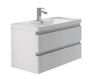 Подвесная тумба с раковиной Parly Spa Gucci80 белый глянцевый