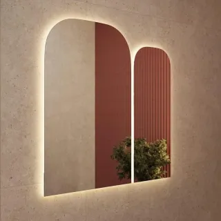 Зеркало с подсветкой Kerama Marazzi Vetrata R VE.R.mi.115\WHT 72 см сенсор со сменой цвета подсветки и антизапотевание белый