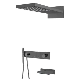 Душевой комплект Boheme Zodiac 132-2-SGM оружейная сталь