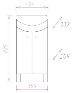 Напольная тумба под раковину Onika Манго 104002 40см белый