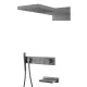 Душевой комплект Boheme Zodiac 132-2-GM оружейная сталь