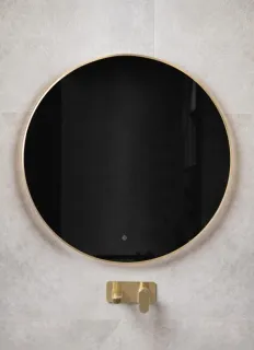 Зеркало с подсветкой Armadi Art 545-100-G 100 см сенсорный выключатель антизапотевание золото