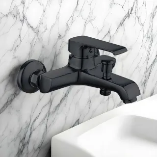 Набор смесителей Boch Mann IDA B BM10430 для раковины для ванны и штанга чёрный