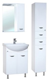 Зеркало-шкаф с подсветкой Bellezza Классик 50см правый белый 00000002169