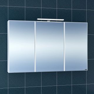 Зеркальный шкаф с подсветкой СанТа Стандарт 113020 120см белый