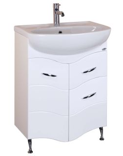 Напольная тумба под раковину Onika Лайн 106044 с ящиком 60см белый