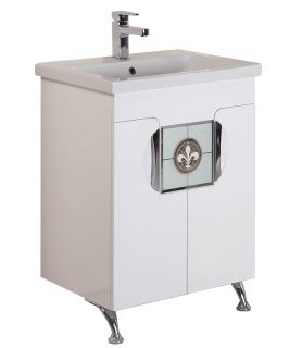 Напольная тумба под раковину Onika Флорена-Квадро 106050 60см белый