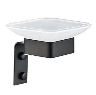 Мыльница стеклянная с держателем Boch Mann BM10662 чёрный