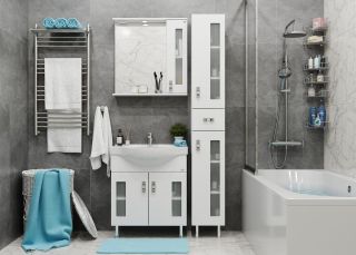 Напольная тумба под раковину Onika Кристалл 107024 70см белый