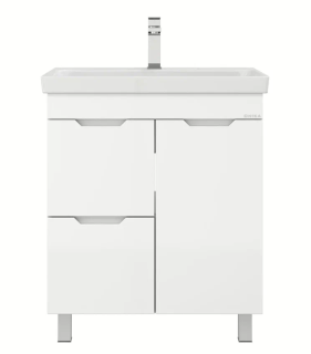 Напольная тумба Onika Айленд 107062 с корзиной 70см белый