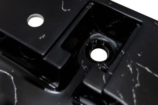 Раковина над стиральной машиной Stella Polar Солярис SP-00001729 60см чёрный мрамор