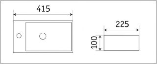 Раковина-чаша CeramaLux D1043 белая 41.5 см