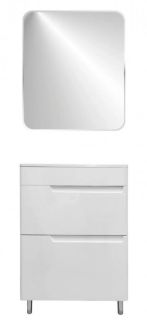 Напольная тумба под раковину Kare Luxe ФР-00007076 60см два ящика белый