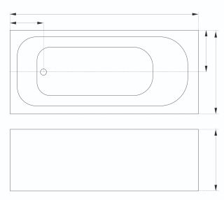 Акриловая ванна Parly Ortiz СТ 10817 с каркасом без экрана 150x70 см