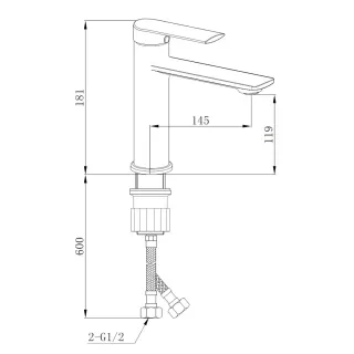 Смеситель для раковины Boch Mann Mimi BM10905 чёрный матовый