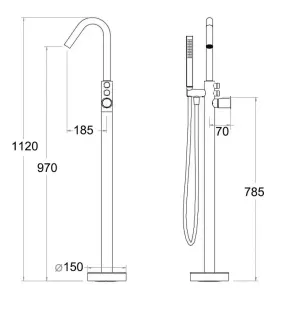 Напольный смеситель для ванны Boch Mann Suv BM10906 хром