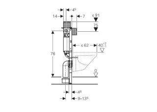 Инсталляция Geberit Omega 12 111.003.00.1 для унитаза
