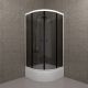 Душевой уголок Triton Грэй Щ0000066465 90x90 см профиль белый стекло тонированное
