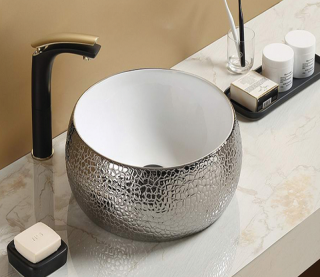 Раковина CeramaLux C1062 бело-серая 40 см