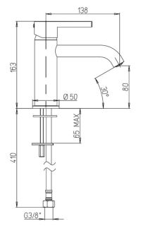 Смеситель для раковины Paini Brera 74CR205O хром
