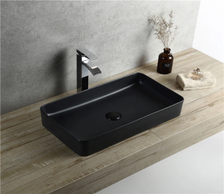 Раковина CeramaLux 9396MB черная 60.5 см