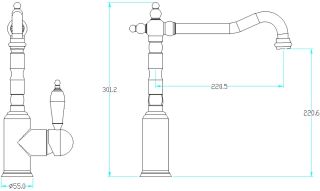 Смеситель для кухни Boheme Medici Ripresa бронза 101
