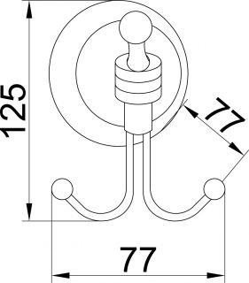 Крючок двойной Boheme Hermitage бронза 10325
